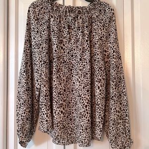 A New Day Cheetah Print Blouse XL
